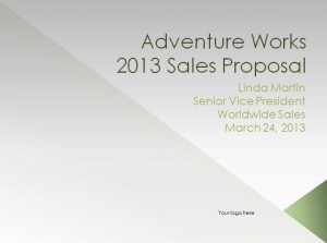 Screenshot of the Sales Proposal Template