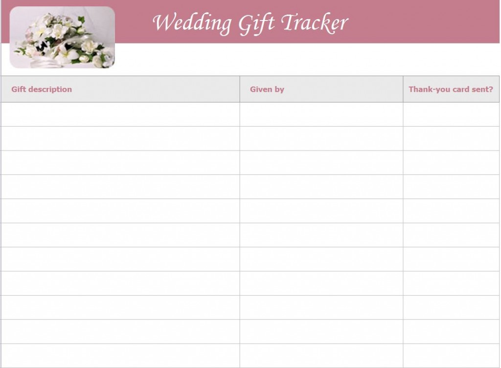 wedding gift list template wedding gift tracker template haven