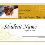 Screenshot of the Attendance Award Template