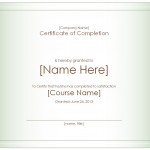 The Certificate Of Completion Template