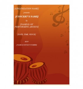 Concert Invitation Template photo