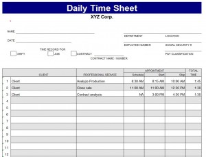 Daily Time Record Excel Template - Sample Excel Templates