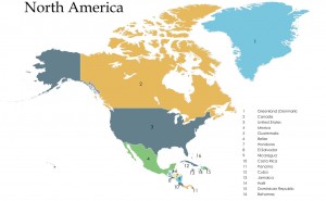 Screenshot of the North America Map Template