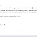 The Outlook Rejection Email Template