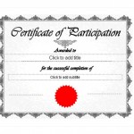 Screenshot the Certificate of Participation Template