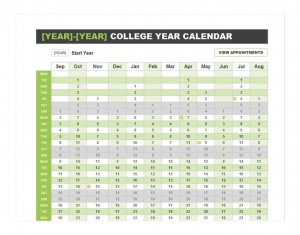 Free College Year Planner