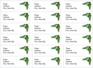 Free Holiday Address Labels