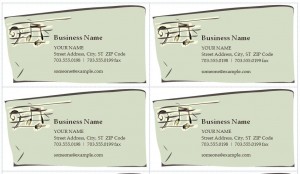 Music Business Cards Template