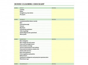 Free Housekeeping Checklist