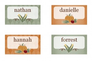 Free Thanksgiving Place Cards