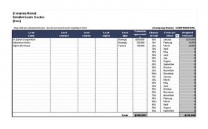 Free Sales Lead Sheet Template