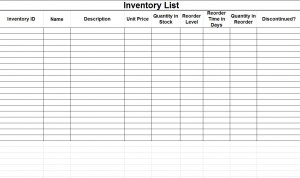 Free Microsoft Inventory Template