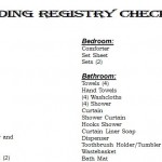 Microsoft Wedding Registry Checklist