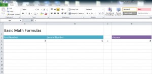 Basic math in Excel