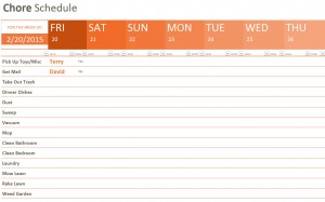 Chore Schedule