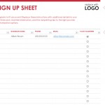 Sports Signup Sheet Template