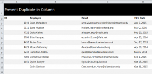 How to Prevent Duplicates in Excel