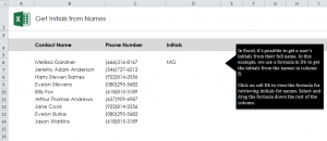 How to Make Initials in Excel