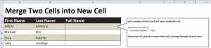 Combining Names in Excel