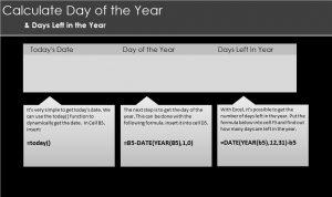 Calculate Days Left in the Year in Excel