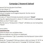 AdWords Campaign Upload Steps
