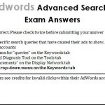 Google AdWords Advanced Search Advertising Exam Answers