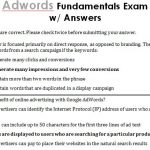 Google AdWords Fundamentals Test with Answers