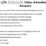 Google AdWords Video Advertising Exam Answers